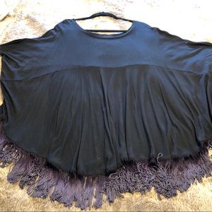 18 and East Ombré Fringe Poncho